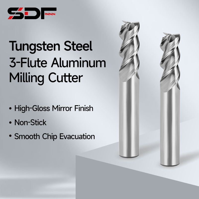 Aluminum three blade milling cutter